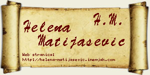 Helena Matijašević vizit kartica